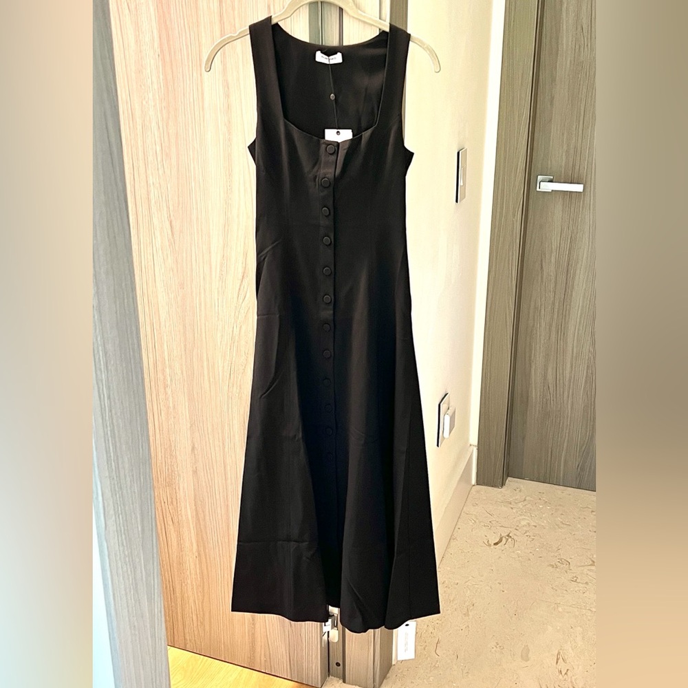 NWT Rumored Mayfair Black Button-Down midi Dress 2 - Picture 2 of 7